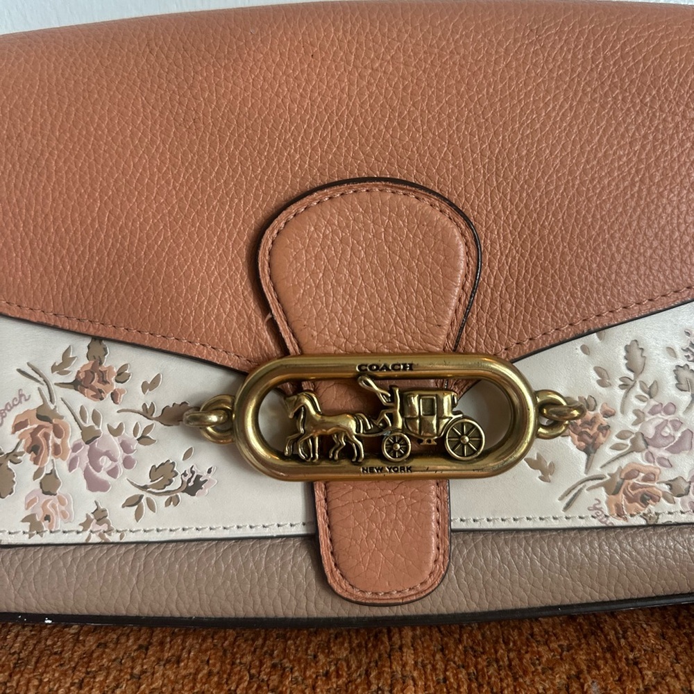 RARE Coach colorblock floral Jade crossbody - Picture 12 of 16